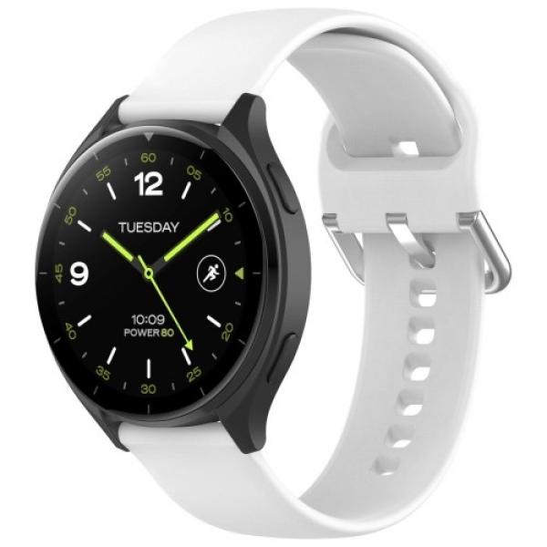 Pasek Bizon Strap Watch Silicone Pro do Xiaomi Watch 2, biały