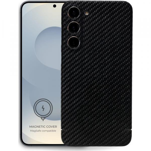 Etui Nevox CarbonSeries Magnet Series do Galaxy S25 Plus, czarne