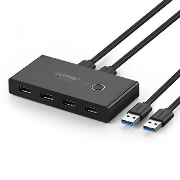 Przełącznik, rozdzielacz USB Ugreen US216, hub, switch box, 4x USB 3.2 Gen 1 - czarny