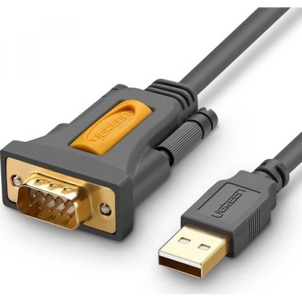 Adapter / kabel Ugreen CR104 USB-A do DB9 RS-232, 1,5 m, szary