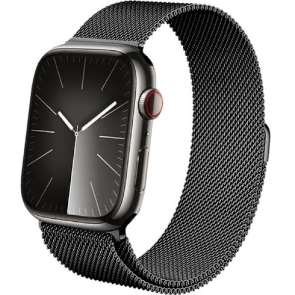 OUTLET: Pasek Crong Milano Steel Band do Apple Watch 49/46/45/44 mm, grafitowy