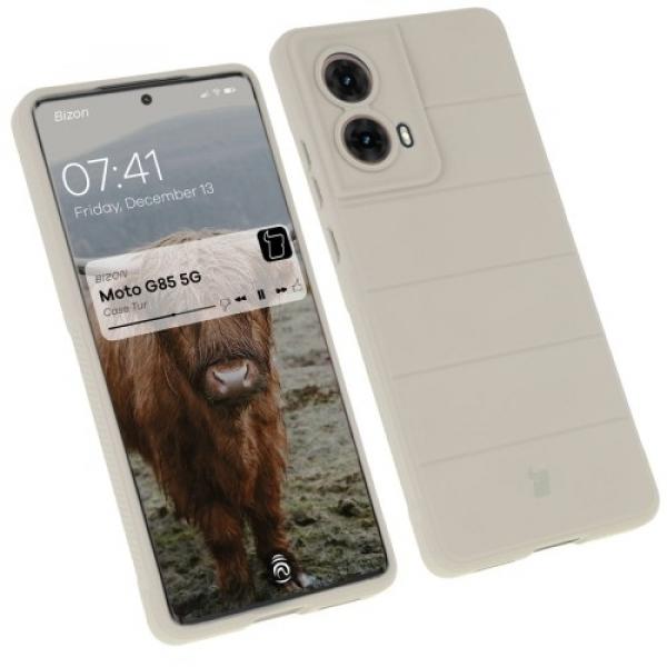 Pancerne etui Bizon Case Tur do Motorola Moto G85 5G, jasnoszare