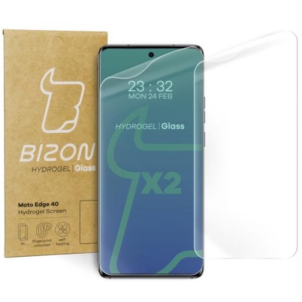 Folia hydrożelowa na ekran Bizon Glass Hydrogel do Motorola Edge 40, 2 sztuki