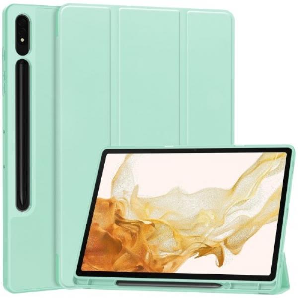 Etui Bizon Case Tab Lizard do Galaxy Tab S10 Plus / S9 Plus, miętowe