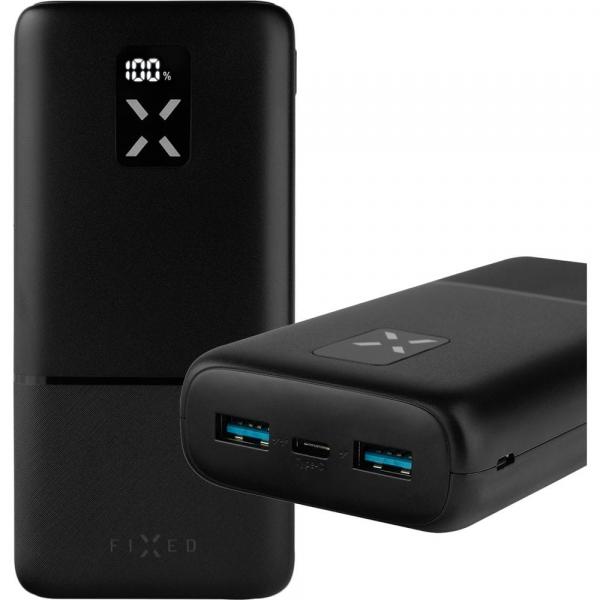 OUTLET: Power Bank Fixed Zen 20, 20 000 mAh 20W PD, 2x USB-A / 1x USB-C / 1x MicroUSB, czarny