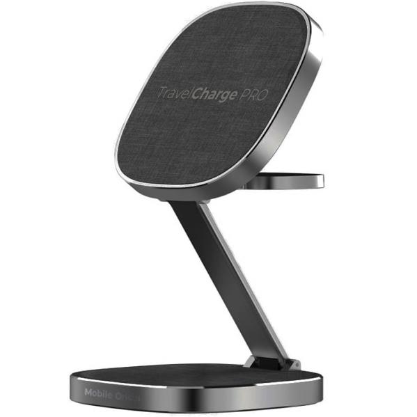 Ładowarka indukcyjna Mobile Origin TravelCharge PRO, 15W + kabel USB-C / USB-C, szara