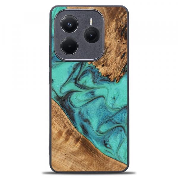 Drewniane etui do Xiaomi Redmi Note 14 5G, Bewood Unique Turquoise