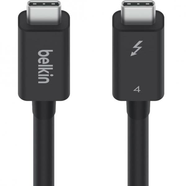 Kabel Belkin Connect USB-C do USB-C, USB4 / Thunderbolt 4, Passive, 100W 1m, czarny