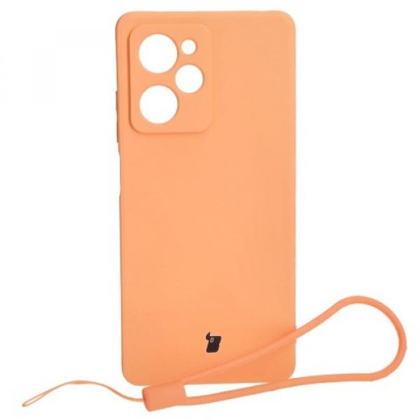 Etui Bizon Case Silicone Sq do Xiaomi POCO X5 Pro, pomarańczowe