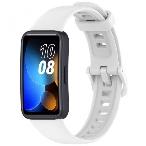 Pasek Bizon Strap Watch Silicone do Huawei Band 9 / Band 8, biały