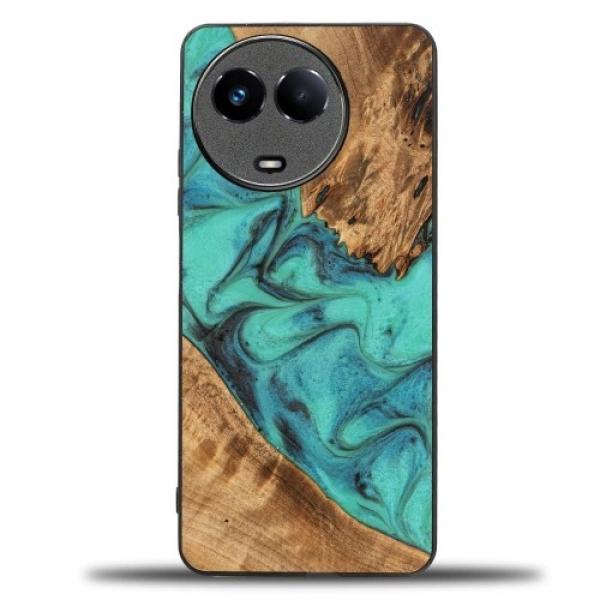 Drewniane etui Bewood Unique - Turquoise do Realme 11 5G