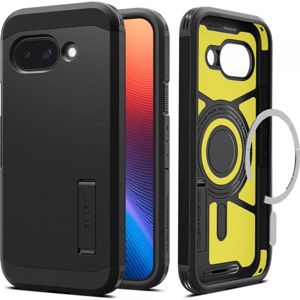 Etui Spigen Tough Armor Mag do MagSafe do Google Pixel 9a, czarne