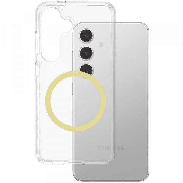 OUTLET: Etui CARE by PanzerGlass Flagship Urban Combat Qi do Galaxy S25 Plus, przezroczysto-żółte
