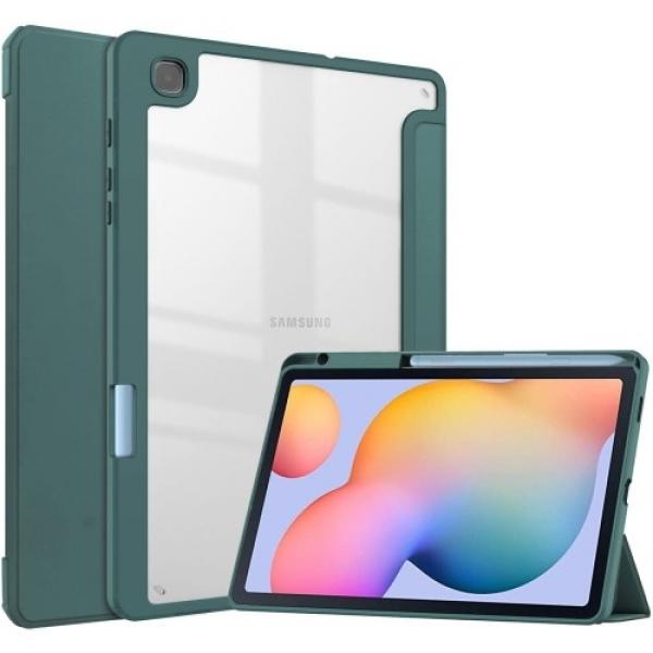 Etui Bizon Case Tab Clear Matt do Galaxy Tab S6 Lite 2024/2022/2020, ciemnozielone