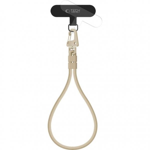 Smyczka na nadgarstek do telefonu Tech-Protect C8S Rope Wrist Strap, beżowa