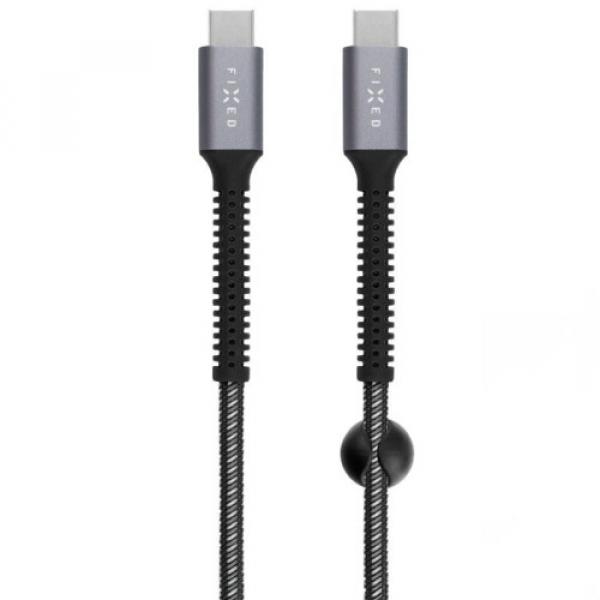 Kabel Fixed Armor Cable USB-C / USB-C PD 240W, 1.2 m, szary