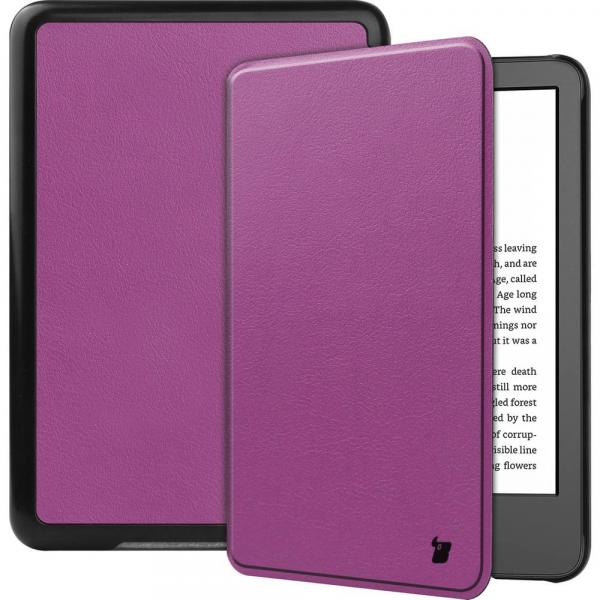 Etui Bizon Case Tab Croc do Amazon Kindle 12 2024 / 11 2022, ciemnofioletowe