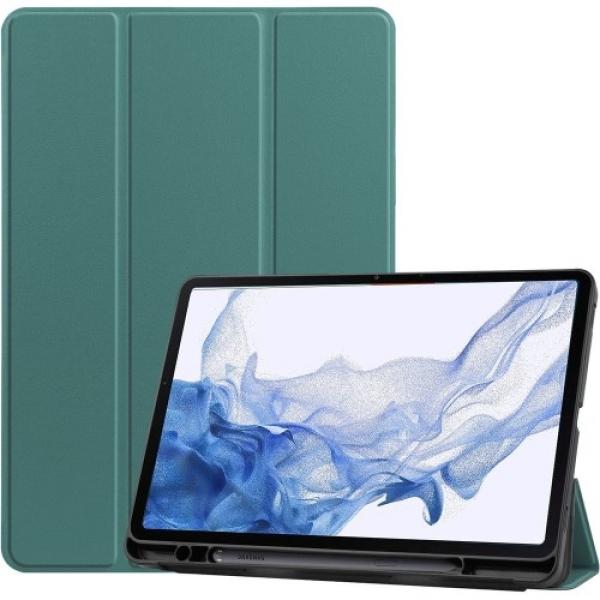 Etui Bizon Case Tab Lizard do Galaxy Tab S8 / S7, ciemnozielone