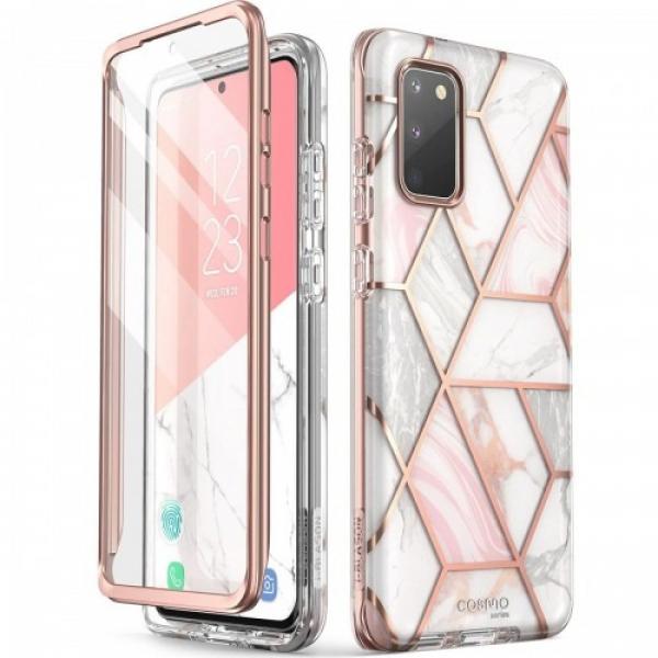 Etui pancerne Supcase i-Blason Cosmo SP Galaxy S20 FE, marmurowe różowe