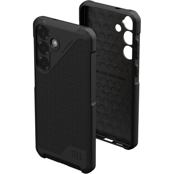 Etui pancerne Urban Armor Gear Metropolis LT Magnet Kevlar do Galaxy S25 Plus, czarne z kevlarem