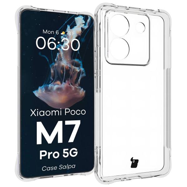 Elastyczne etui Bizon Case Salpa do Xiaomi Poco M7 Pro 5G, przezroczyste