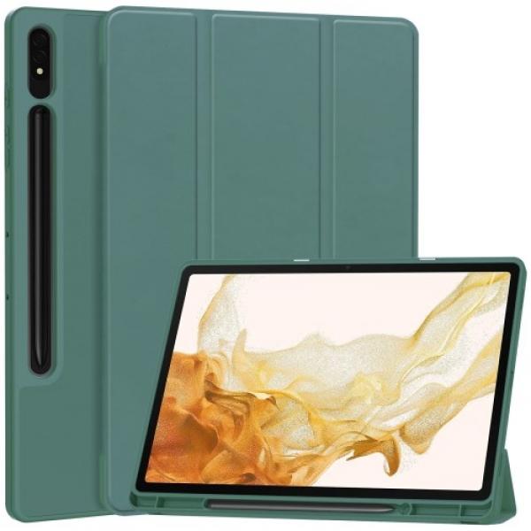 Etui Bizon Case Tab Lizard do Galaxy Tab S9 Plus, ciemnozielone