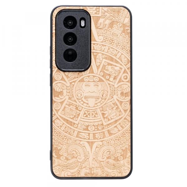 Drewniane etui do Oppo Reno 12, Bewood Kalendarz Aztecki Aniegre