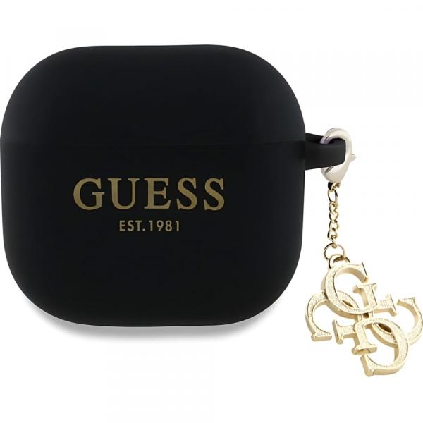 Etui Guess Silicone 4G Charm Case AirPods 4, czarne