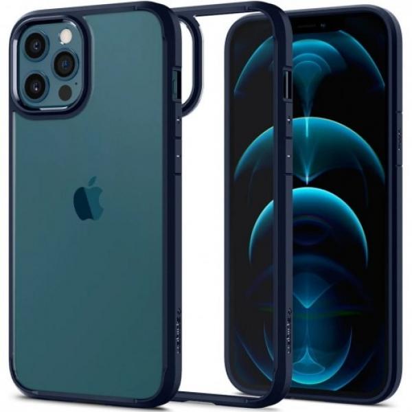 Etui Spigen Ultra Hybrid iPhone 12 / 12 Pro, przezroczyste / granatowe