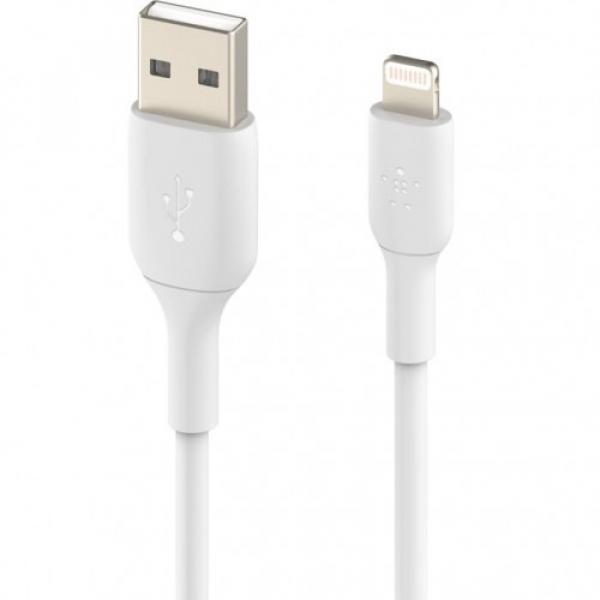 Kabel Belkin Boost Charge PVC MFi do Apple CarPlay USB-A do Lightning 15cm, biały