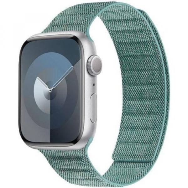 Pasek magnetyczny Crong Melange do Apple Watch 44/45/49, turkusowy