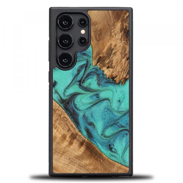 Drewniane etui do Galaxy S25 Ultra, Bewood Unique Turquoise