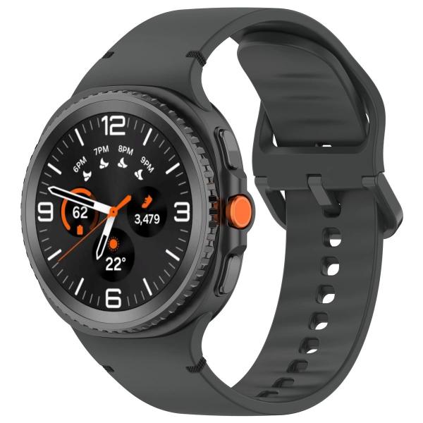 Silikonowy pasek Bizon Strap Watch Silicone G do Galaxy Watch 8 / 8 Classic, szary
