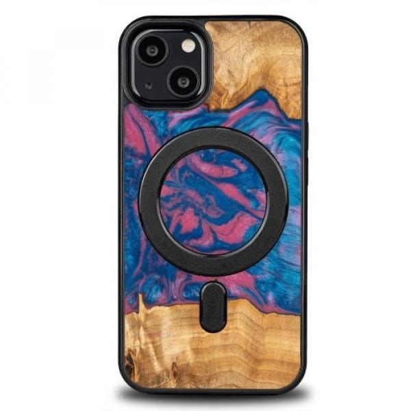 Drewniane etui do iPhone 13, Bewood Unique Neons Vegas do MagSafe