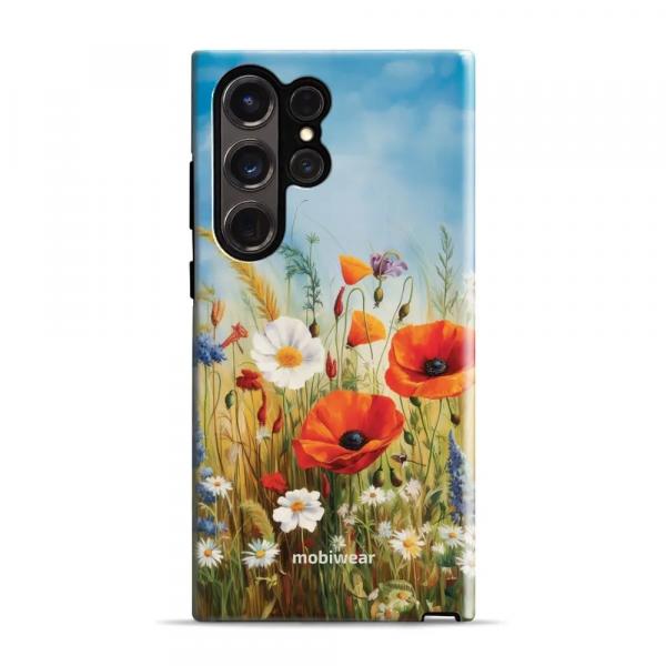 Etui ochronne do Galaxy S23 Ultra, Mobiwear Elite Pro, łąkowe kwiaty