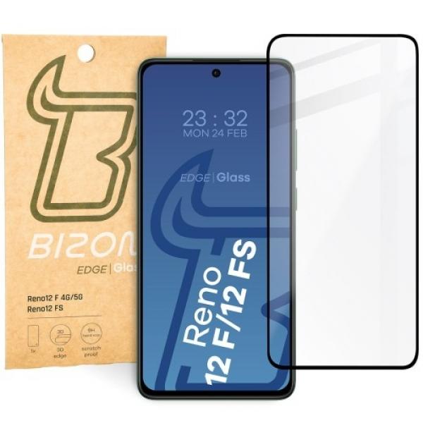 Szkło hartowane Bizon Glass Edge 2 do Oppo Reno12 F 4G/5G/12 FS, czarna ramka