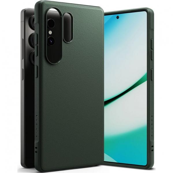 Etui Ringke Onyx do Galaxy S25 Ultra, ciemnozielone