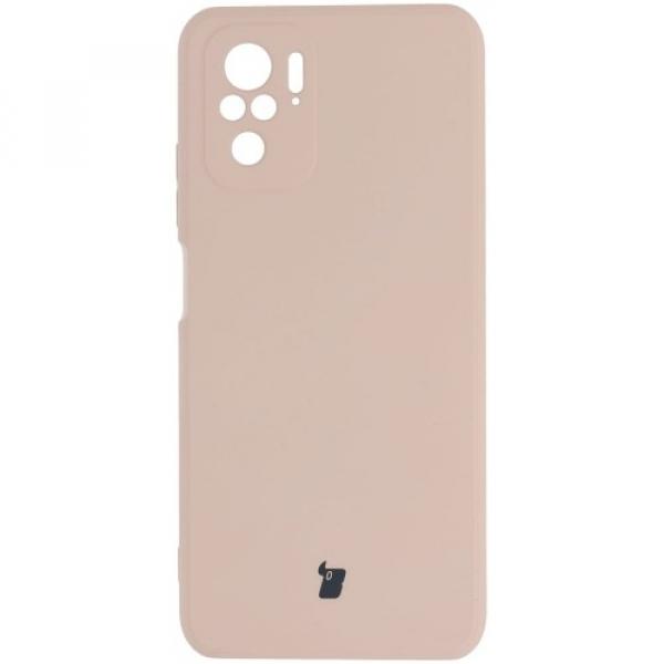 Etui Bizon Case Silicone Sq do Xiaomi Poco M5S / Redmi Note 10/10S, jasnoróżowe