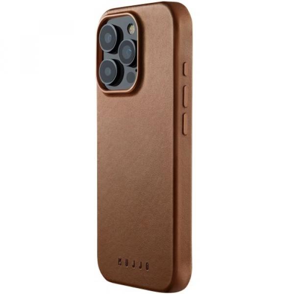 OUTLET: Etui Mujjo Full Leather Case do MagSafe do iPhone 16 Pro, beżowe