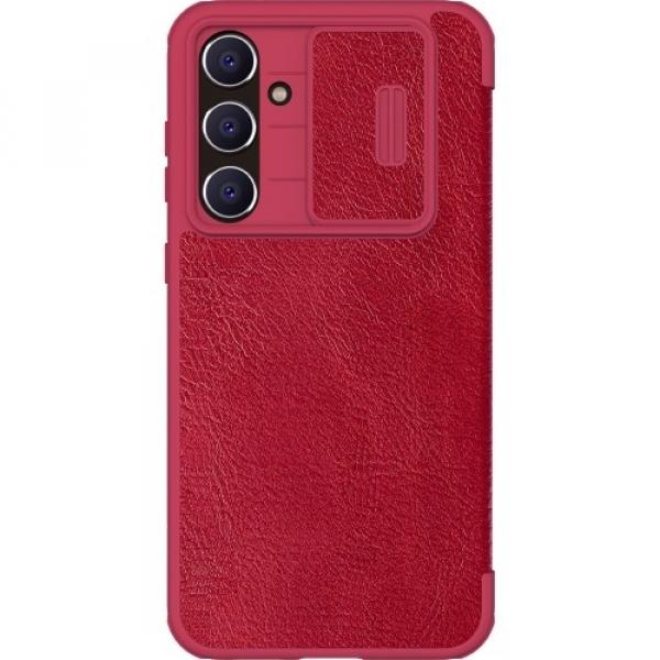 Etui Nillkin Qin Pro Leather z klapką do Galaxy S23 FE, czerwone