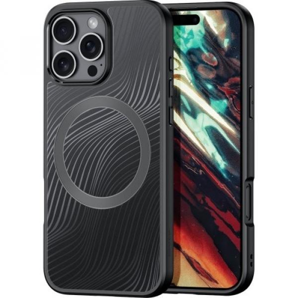 Etui Dux Ducis Aimo Mag do iPhone 16 Pro, czarno-przezroczyste