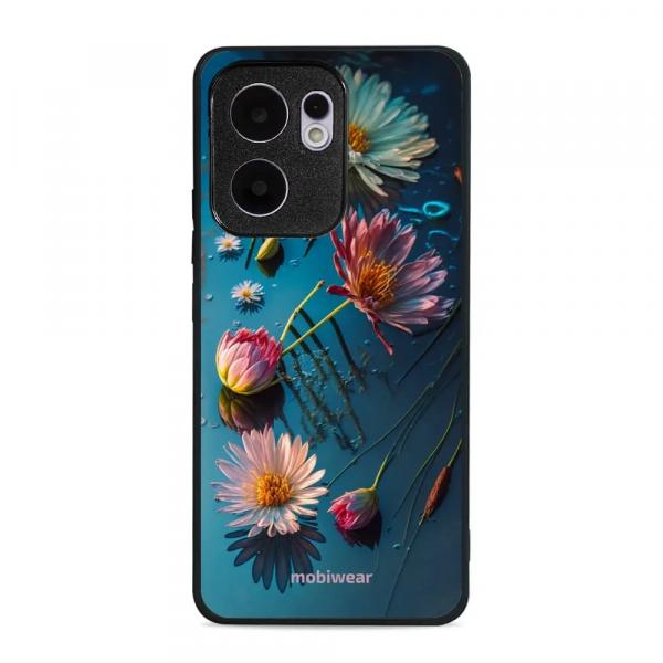 Etui ochronne do Oppo Reno13 F, Mobiwear Glossy Case, niebiesko-kwieciste