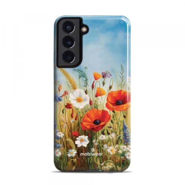 Etui ochronne do Galaxy S22 Plus, Mobiwear Elite Pro, łąkowe kwiaty