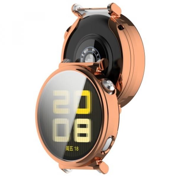 Etui z osłoną ekranu Bizon Case Watch Felipe do Huawei Watch GT 5 41 mm, różowozłote