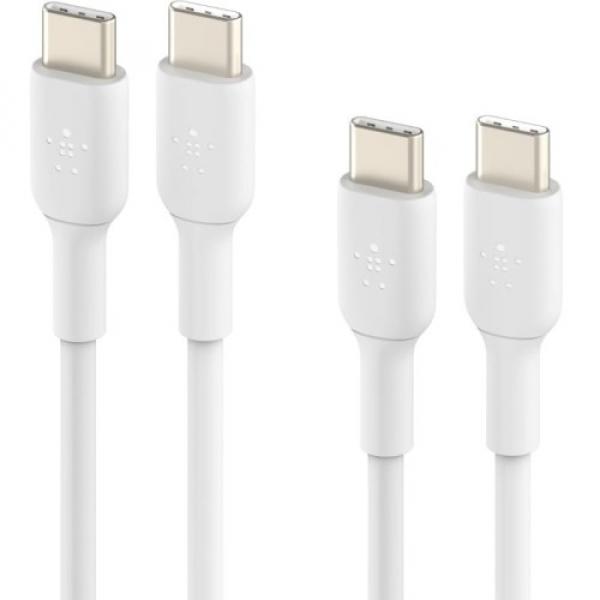 Kabel x2 Belkin Boost Charge PVC 2-Pack USB-C do USB-C 1m, biały