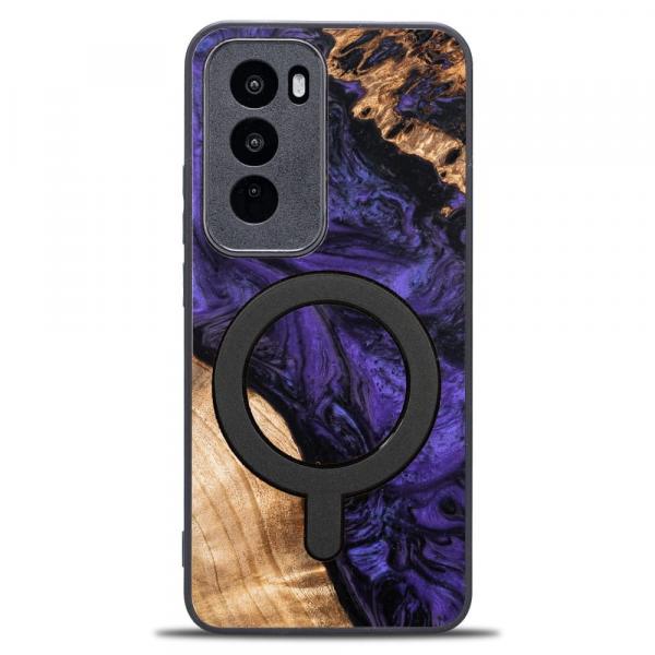 Drewniane etui do Oppo Reno 12, Bewood Unique Violet do MagSafe