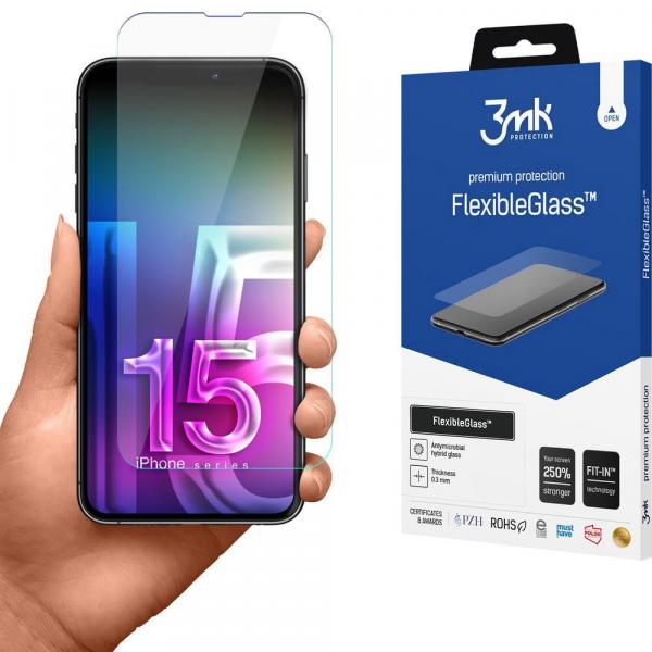 Szkło ochronne 3mk FlexibleGlass do iPhone 15