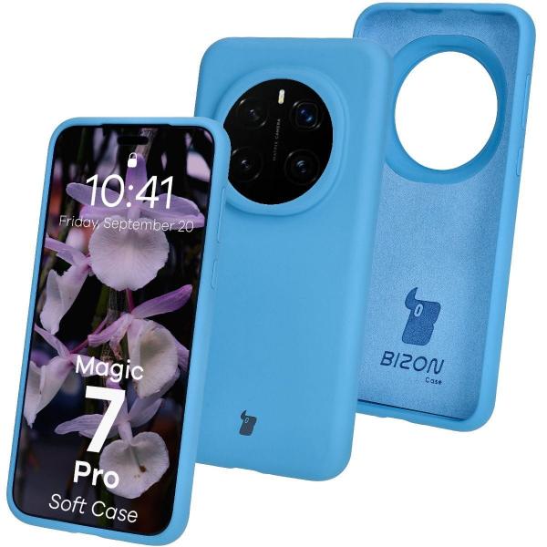 Silikonowe etui Bizon Soft Case do Honor Magic7 Pro, niebieskie