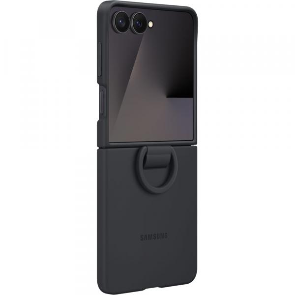 Etui Samsung Silicone Case Ring do Galaxy Z Flip7, czarne