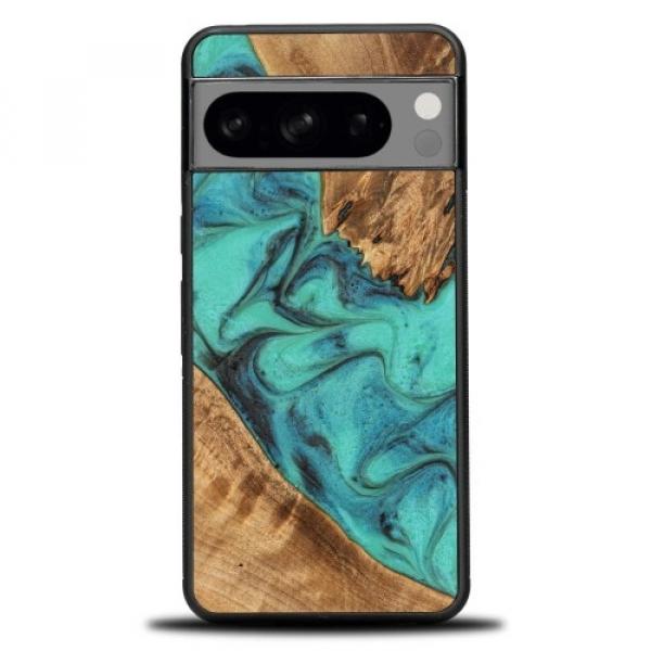 Drewniane etui Bewood Unique - Turquoise do Google Pixel 8